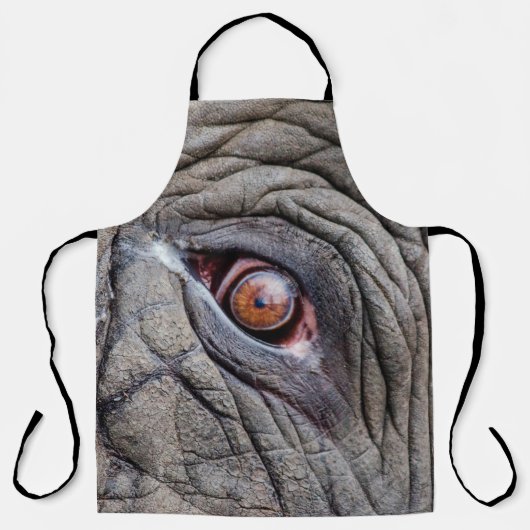 Animal elephant eye close up エプロン (正面)