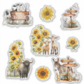 Animal Farm Sunflowers Scrapbook Pen Pal シール (正面)
