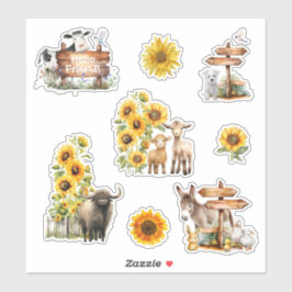 Animal Farm Sunflowers Scrapbook Pen Pal シール