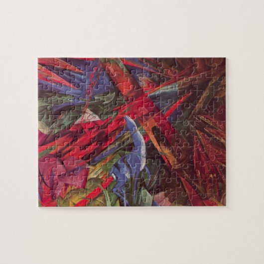 Animal Fates by Franz Marc, Cubism Artヴィンテージ ジグソーパズル (横)