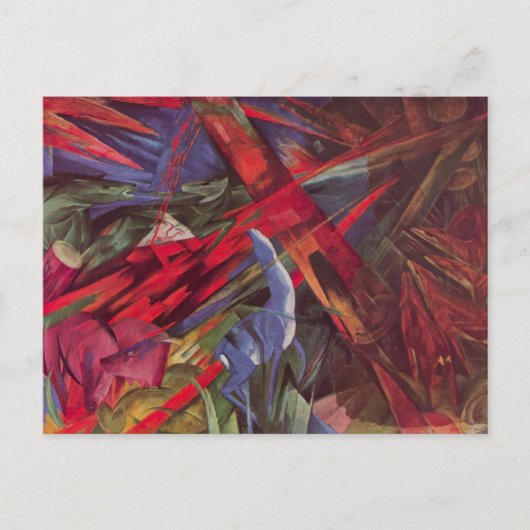 Animal Fates by Franz Marc, Cubism Artヴィンテージ ポストカード (正面)