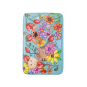 Animal Friends Among the Flowers バスマット (正面縦)