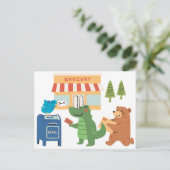 Animal Friends at the Mailbox postcard シーズンポストカード (スタンド正面)