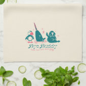 Animal Friends - Bye Buddyあなたのパパ キッチンタオル (折り畳み)