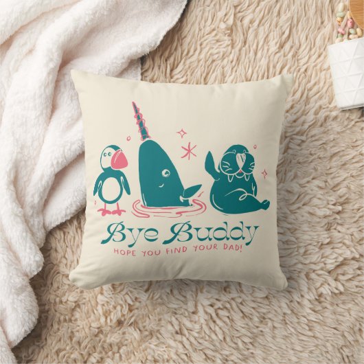 Animal Friends - Bye Buddyあなたのパパ クッション (ブランケット)