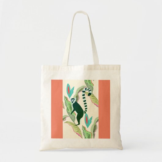 Animal Friendship - SOS Lémur -2 faces トートバッグ (正面)