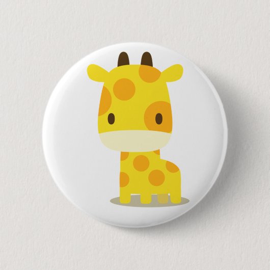 animal giraffe : pins 缶バッジ (正面)