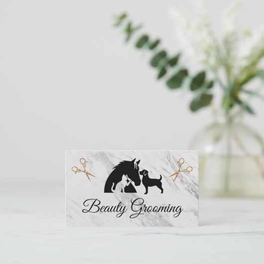 Animal Groomer | Scissors 名刺 (スタンド正面)