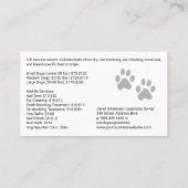 Animal Groomer Working on Pets 名刺 (裏面)