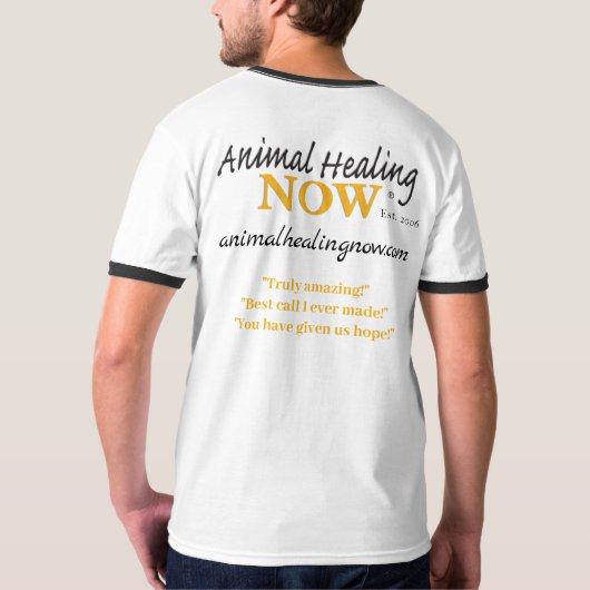 Animal Healing Now Men's Ringer Tシャツ (裏面フル)