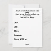 ANIMAL IN MEパーティー招待状 シーズンカード (裏面)