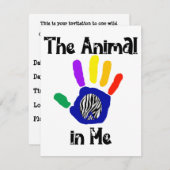 ANIMAL IN MEパーティー招待状 シーズンカード (正面/裏面)