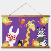 Animal Jungle Safari Home Decor 吊り下げ型タペストリー (正面)