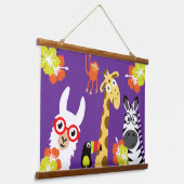 Animal Jungle Safari Home Decor 吊り下げ型タペストリー (傾斜あり)