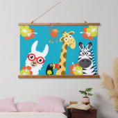 Animal Jungle Safari Home Decor 吊り下げ型タペストリー (寝室)
