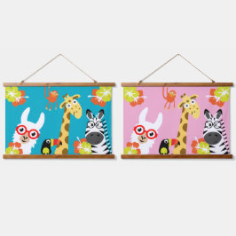 Animal Jungle Safari Home Decor 吊り下げ型タペストリー