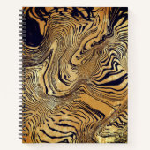 Animal leopard print girly jungle spiral ノートブック (正面)