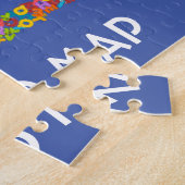 Animal Letters World Map Alphabet Jigsaw Puzzle ジグソーパズル (側面)