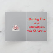 Animal Lover Christmas Cute Pig Wrapped In A Blank カード (内部)