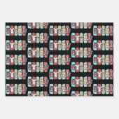 Animal Lover Christmas Raccoon Opossum Winter  ラッピングペーパーシート (正面)