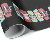 Animal Lover Christmas Raccoon Opossum Winter ラッピングペーパー (ロールコーナー)