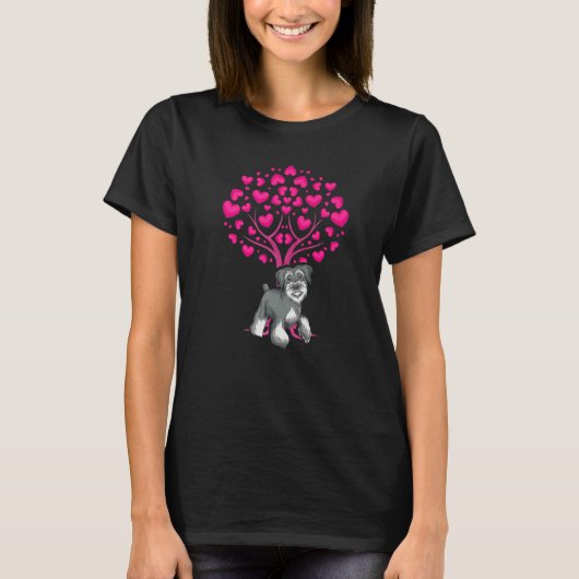 Animal Lover Dog Lover Heart Pet Owner Heart Tree  Tシャツ (正面)