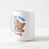 Animal lover society for animal lover コーヒーマグカップ (正面左)