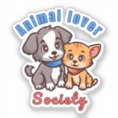 Animal lover society for animal lover シール (正面)