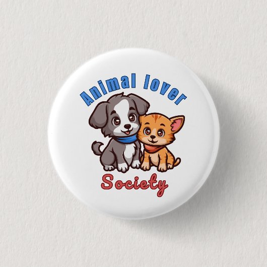 Animal lover society for animal lover 缶バッジ (正面)