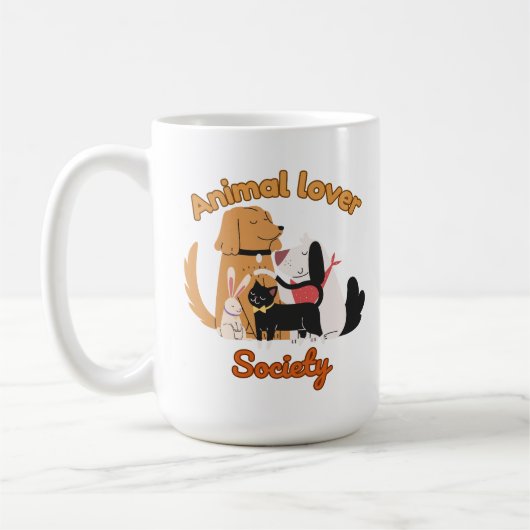 Animal Lover Society for Pet lover  コーヒーマグカップ (左)