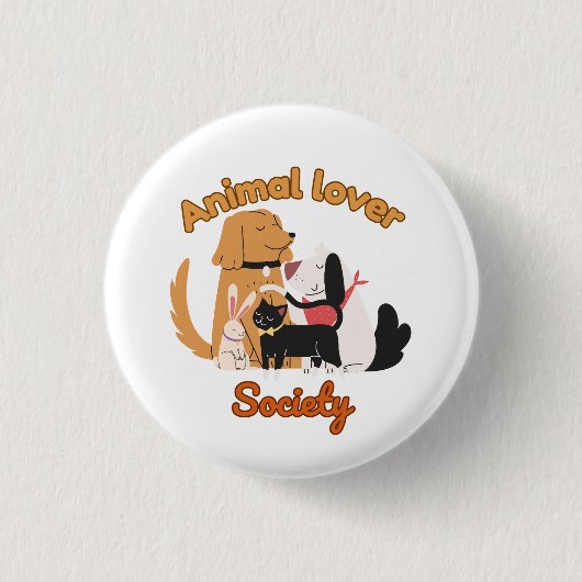 Animal Lover Society for Pet lover   缶バッジ (正面)
