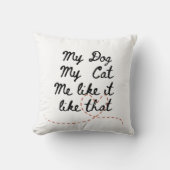 animal lovers pillow.cat.dog.throw pillow クッション (正面)