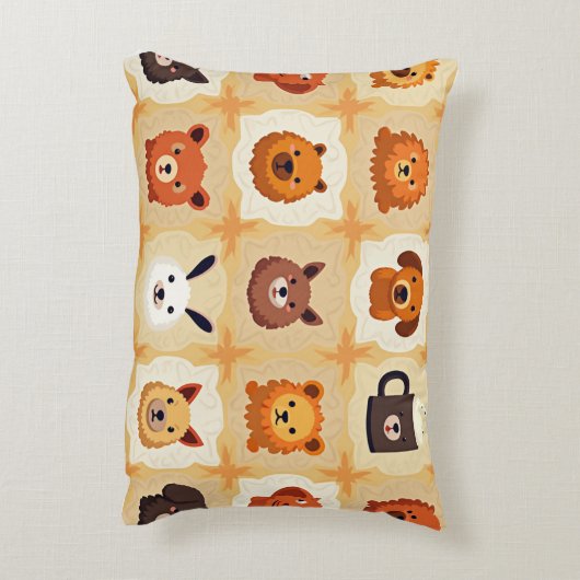 Animal Pattern Pillow アクセントクッション (裏面(縦))