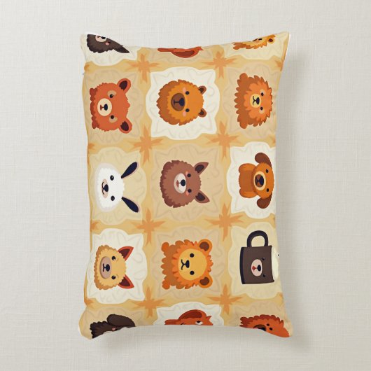 Animal Pattern Pillow アクセントクッション (正面(垂直))