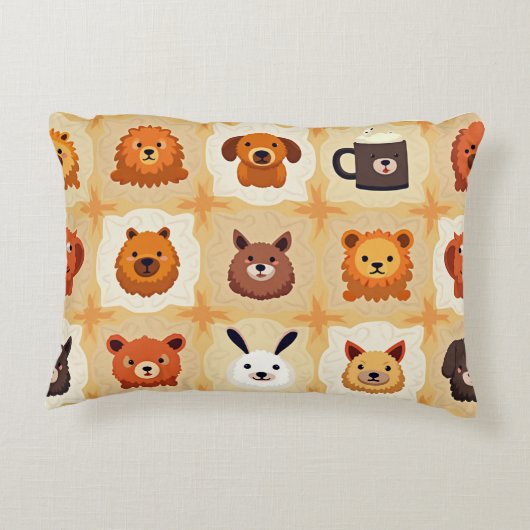 Animal Pattern Pillow アクセントクッション (裏面)