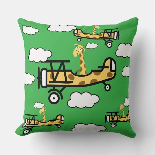 Animal Pilot Nursery Art クッション (正面)
