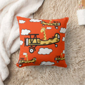 Animal Pilot Nursery Art クッション (ブランケット)