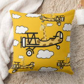 Animal Pilot Nursery Art クッション (ブランケット)