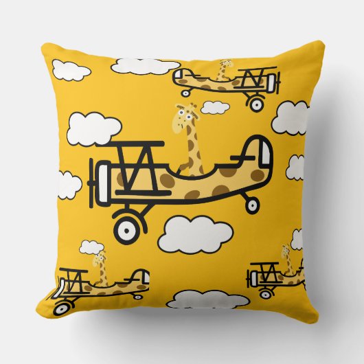 Animal Pilot Nursery Art クッション (正面)