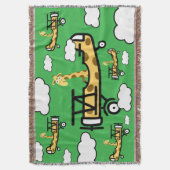 Animal Pilot Nursery Art スローブランケット (正面縦)