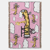 Animal Pilot Nursery Art スローブランケット (正面縦)