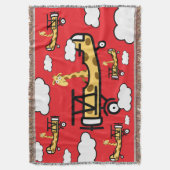 Animal Pilot Nursery Art スローブランケット (正面縦)