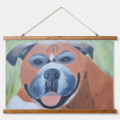 Animal portraits Wood Topped Wall Tapestry 吊り下げ型タペストリー (正面3)