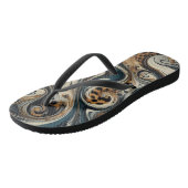 Animal Print and Swirl Flip Flops ビーチサンダル (アングル)