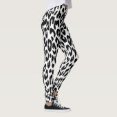 Animal print blanco y negro レギンス (右)