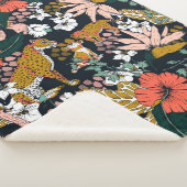 Animal print dark jungle シェルパブランケット (3/4)