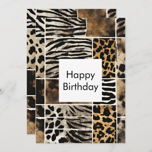 Animal Print - Flat Card プログラム (正面/裏面)