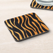 Animal Print Golden and Black Cork Coaster コースター (左側)