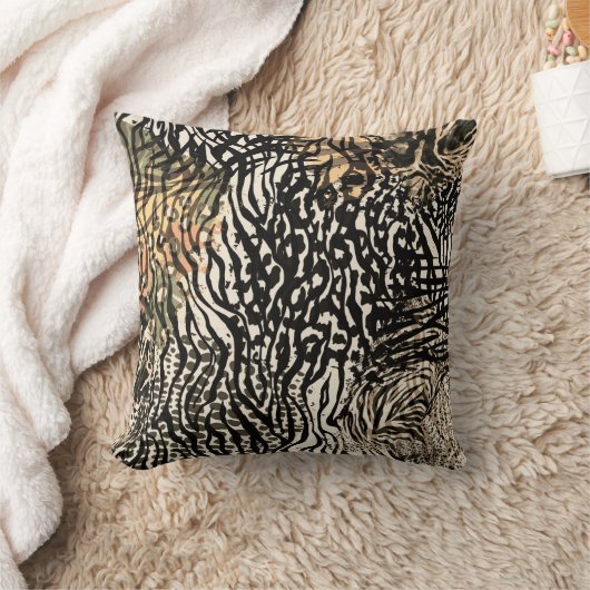 Animal print modern Luxury pillow クッション (ブランケット)