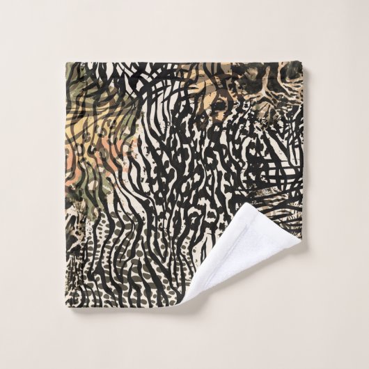 Animal print modern Luxury set towel バスタオルセット (ウォッシュタオル)